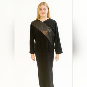 Vintage Siena New York‎ 100%Geniune Leather 80s Stevie Nick's Style Dress M